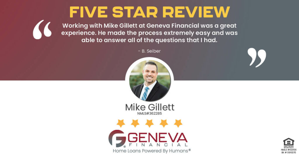 5 Star Review for Mike Gillett, Licensed Mortgage Branch Manager with Geneva Financial, Albany, OR – Home Loans Powered by Humans®.