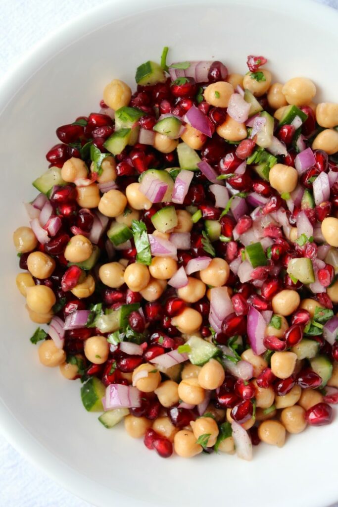 Chickpea Pomegranate Salad