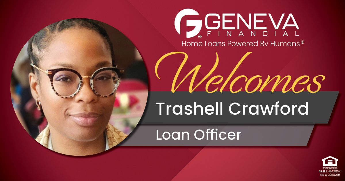 Geneva Financial Welcomes New Loan Officer Trashell Crawford to Florida Market – Home Loans Powered by Humans®.