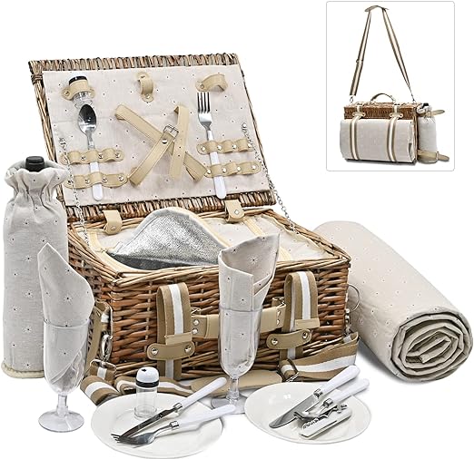 Insulated Wicker Picnic Basket