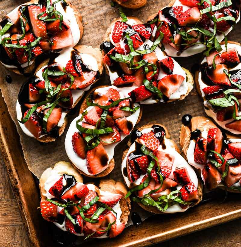 Strawberry Balsamic Crostini